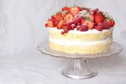 Оригинальный бисквитный торт со сливками и фруктами: рецепт приготовления